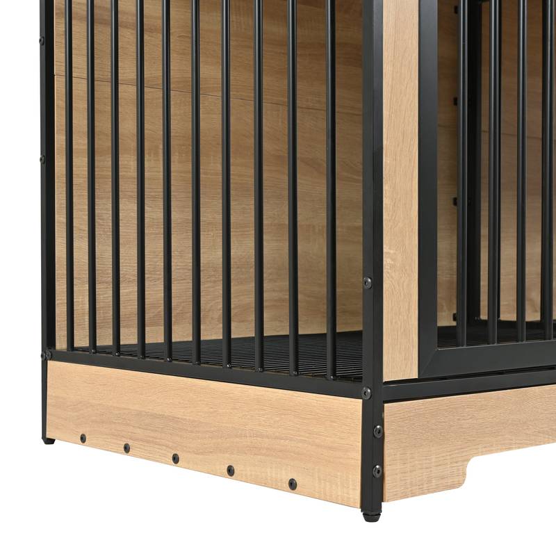 Stylish Double Dog Crate with Tray