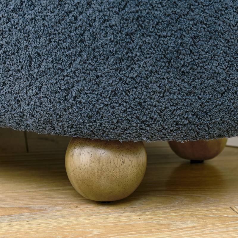 Cozy Blue Storage Ottoman Bench