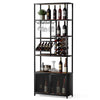 Chic Industrial Wine & Glass Stand