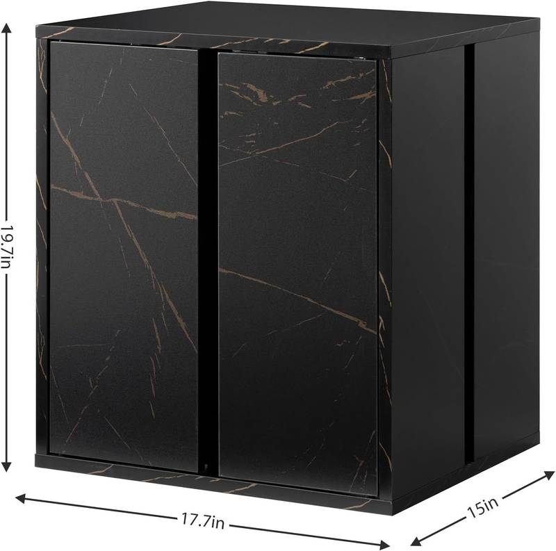 Chic LED Nightstand with Glass Shelves
