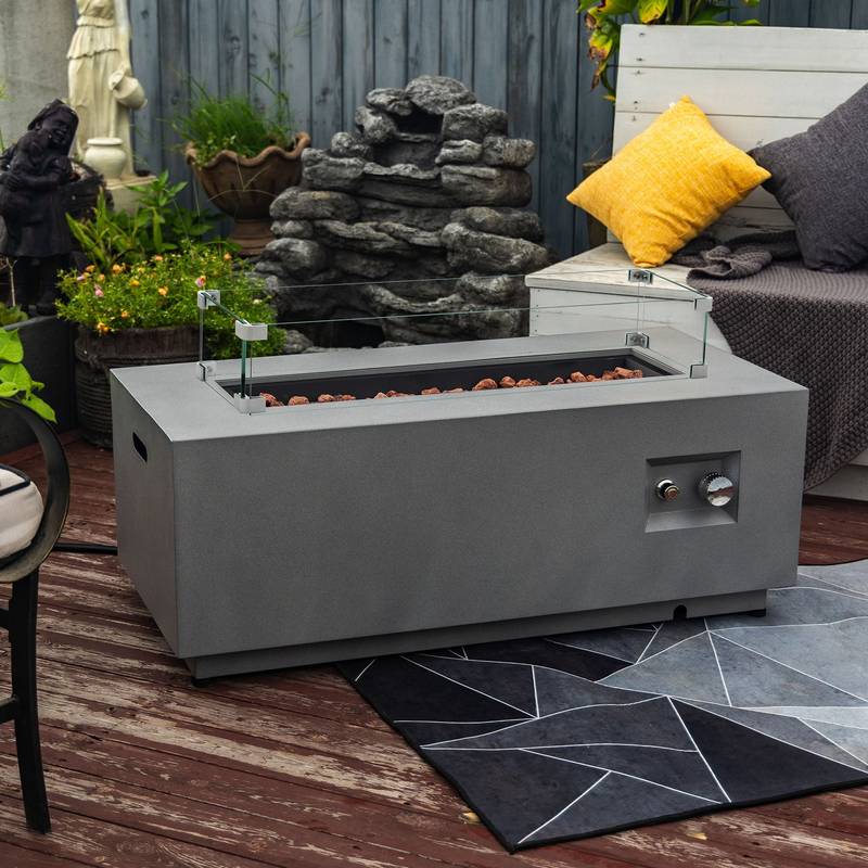 Cozy Propane Fire Table with Tank Holder