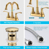 Swivel Elegance Bathroom Faucet with Pop-Up Drain - Brushed Gold