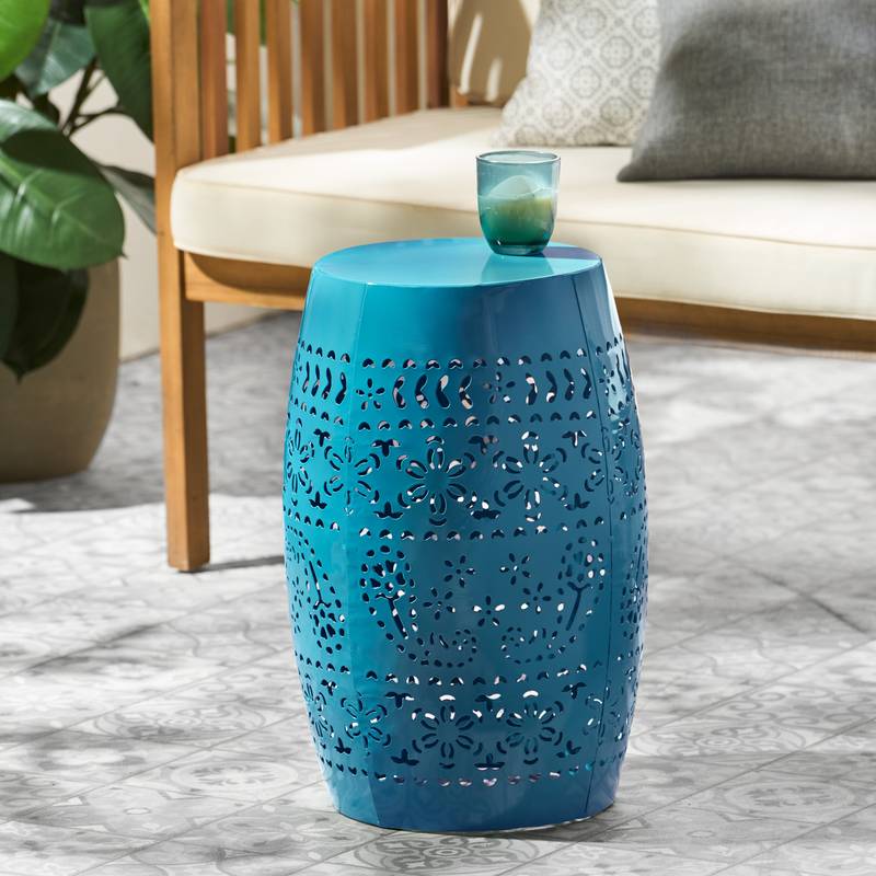 Charming Blue Ruby Side Table