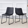 Sleek Black PU Leather Chair