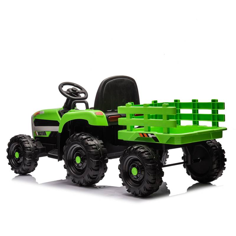 Electric Adventure Tractor with Trailer for Kids