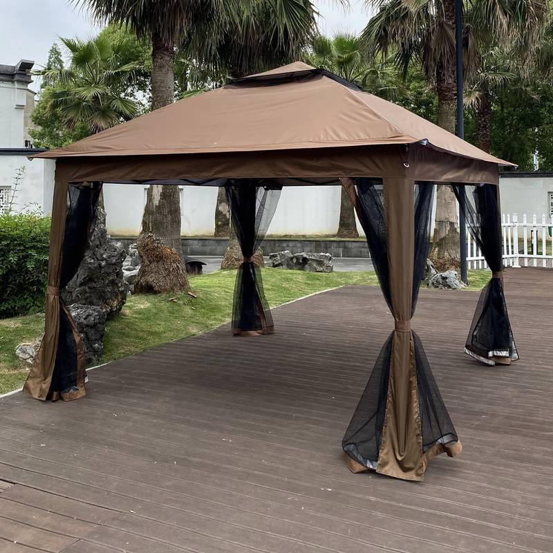 Cozy Pop-Up Canopy Gazebo with Netting and Soft Top
