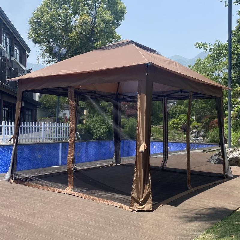 Cozy Pop-Up Canopy Gazebo with Netting and Soft Top
