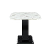 Chic Faux Marble Dining Set with U-Shaped Legs and Stylish Chairs