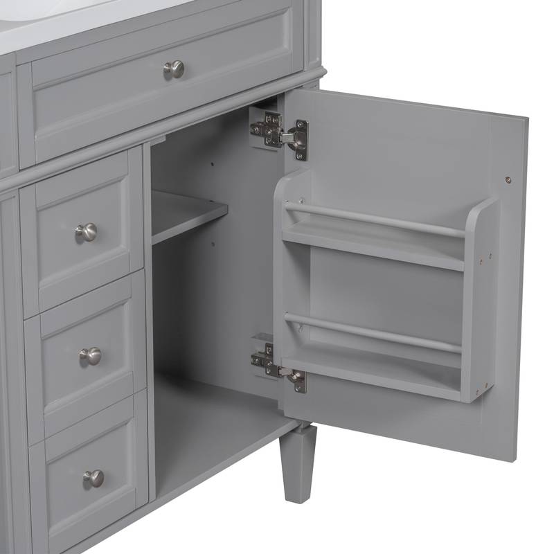 Chic Modern Bathroom Vanity with Stylish Sink and Ample Storage