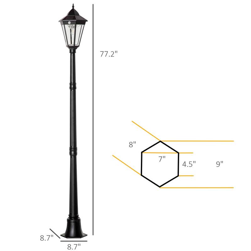Outsunny Solar Vintage Lamp: Smart, Stylish Lighting for Outdoors!