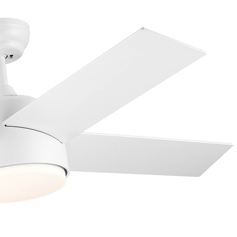 Sleek LED Ceiling Fan with White Blades
