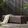 Chic Wicker Storage Bench