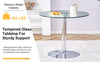 Sleek Silver Round Dining Table