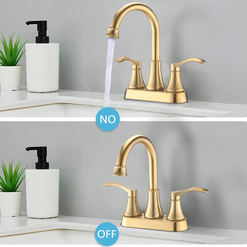 Swivel Elegance Bathroom Faucet with Pop-Up Drain - Brushed Gold