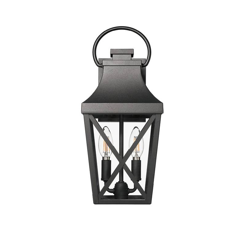 Sleek Black Outdoor Wall Light