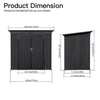Chic Black Garden Shed for Stylish Storage