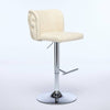Chic Beige Swivel Bar Stools - Set of Two