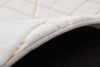 Chic Gold-Trimmed Faux Fur Area Rug