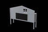Stylish Montessori Bed Headboard with Storage - Grey