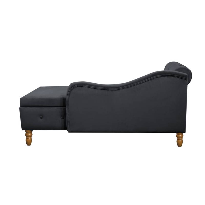 Velvet Dream Lounge Chair with Storage & Pillow
