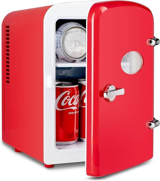 Chill & Heat Mini Fridge - Eco-Friendly Fun in Red!