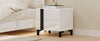 Sleek White LED Bedroom Set with Floating Bed & Nightstands