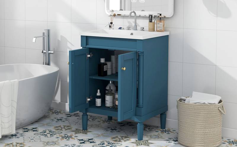 Chic Double-Tier Bathroom Vanity with Sink