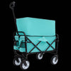 Blue Folding Utility Wagon - Your Go-To Cart for Beach Trips, Shopping, and More!