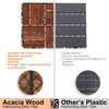 Chic Acacia Deck Tiles - Stylish Outdoor Flooring for Patios & Pools