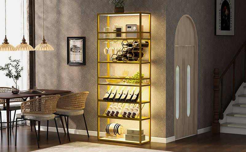 Chic LED Wine Tower Cabinet