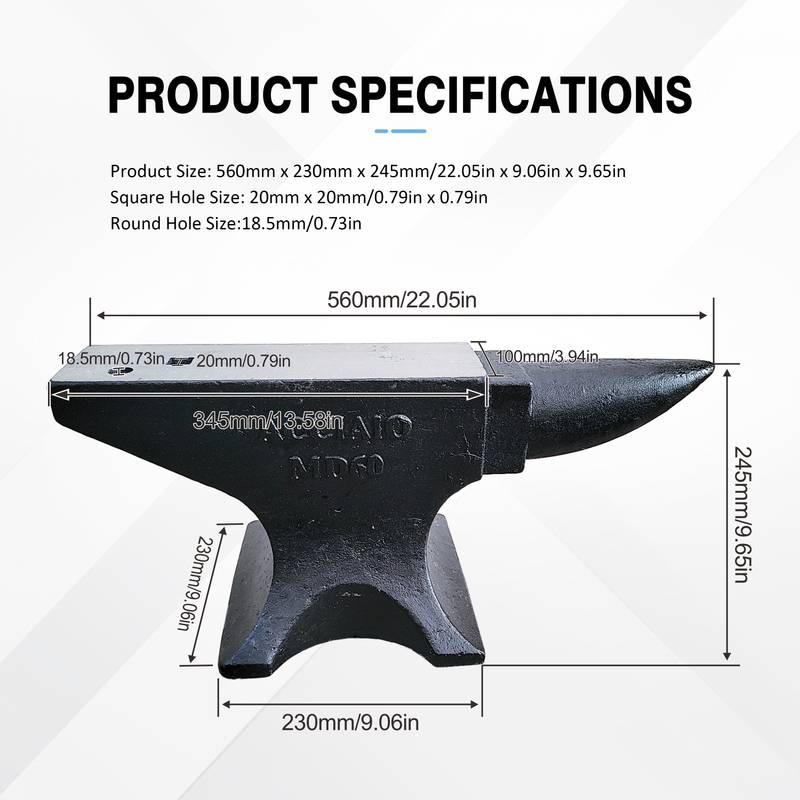 Rugged Round Horn Blacksmith Anvil