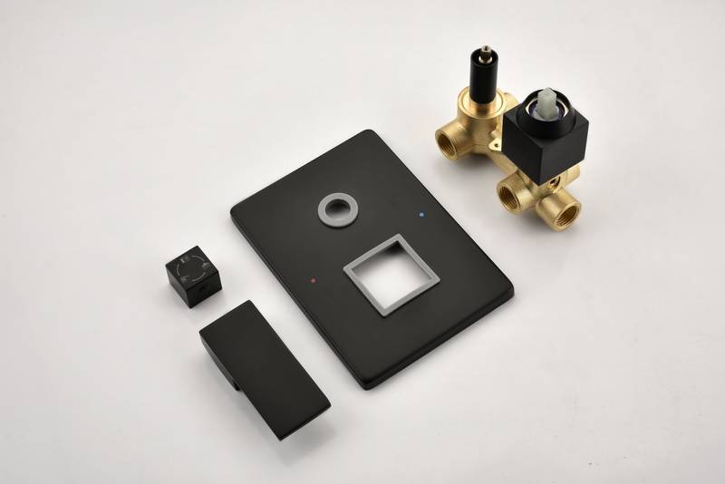 Luxury Matte Black Rainfall Shower Set with Body Jets and Handheld Wand