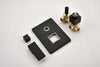 Luxury Matte Black Rainfall Shower Set with Body Jets and Handheld Wand