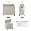 Stylish Grey Laundry Hamper with Removable Bags and Wheels