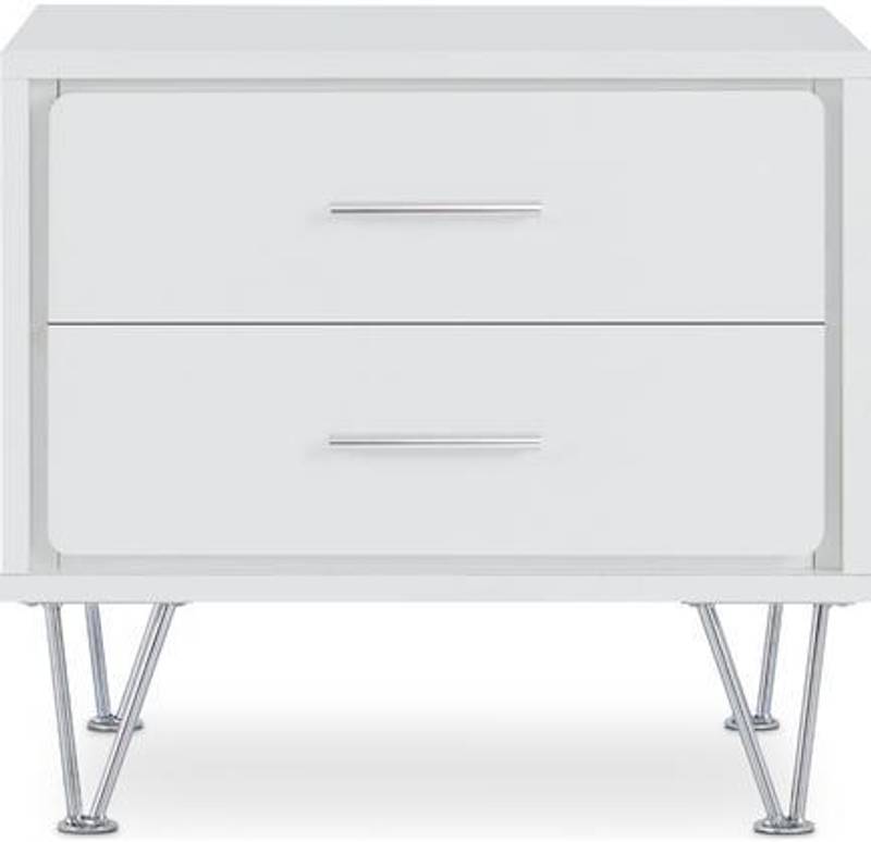 Sleek White Nightstand by ACME