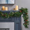 Cozy Cashmere Garland with Pine Cones & Warm LED Lights