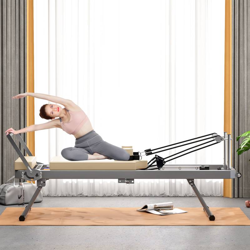 Compact Pilates Reformer: Home Workout Haven