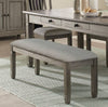 Rustic Gray Dining Bench