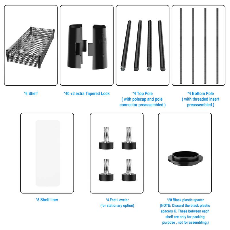 MaxiSpace 5-Tier Wire Shelf Unit