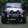 Spooky Jeep Grille Halloween Cover - Matte Black