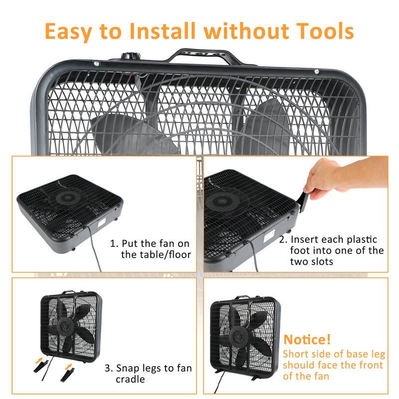BreezeBuddy Portable Fan - Three-Speed Cooling Comfort for Home or Office