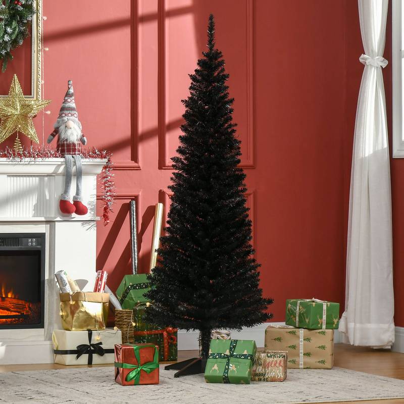 Slim & Stylish Black Pencil Christmas Tree