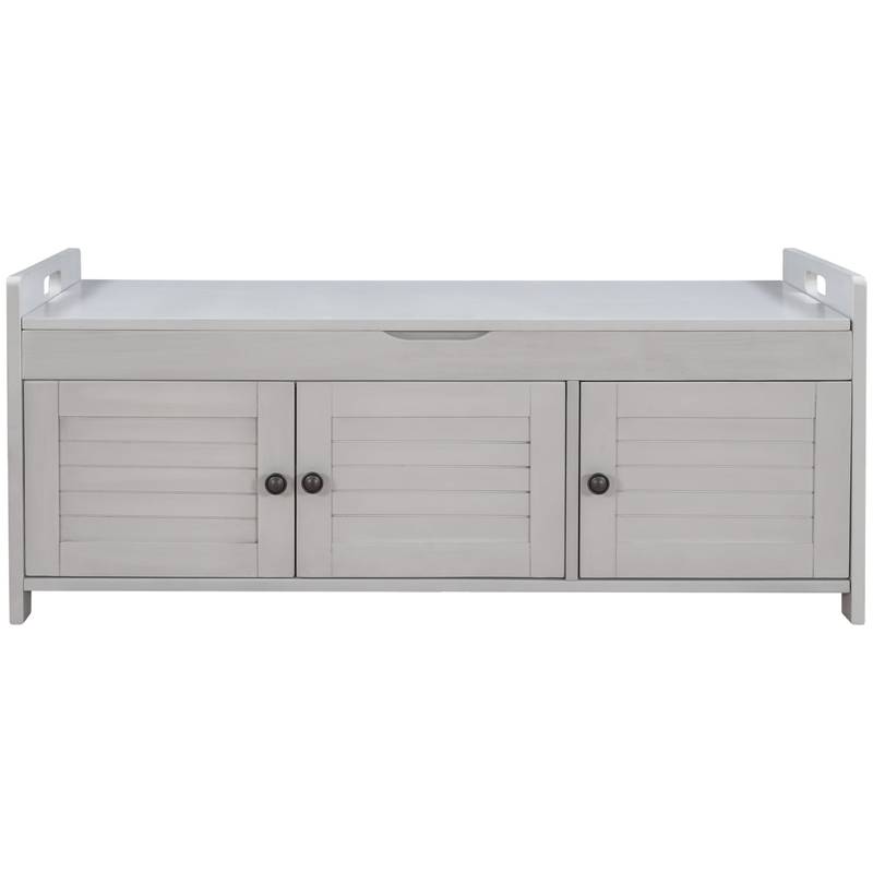 Cozy Curved Storage Bench with Hidden Space