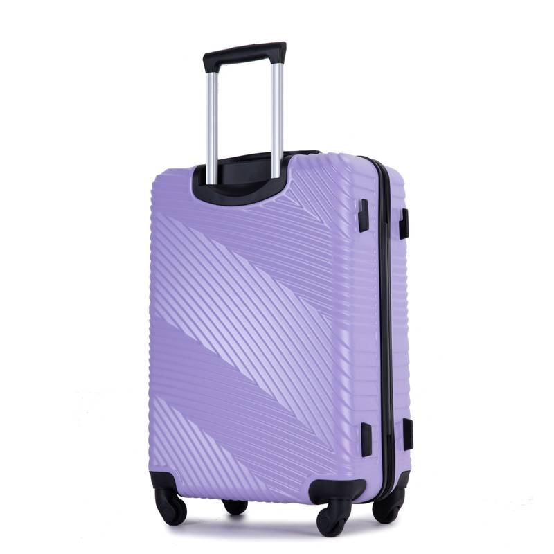 Lightweight Purple Luggage Set with Spinner Wheels