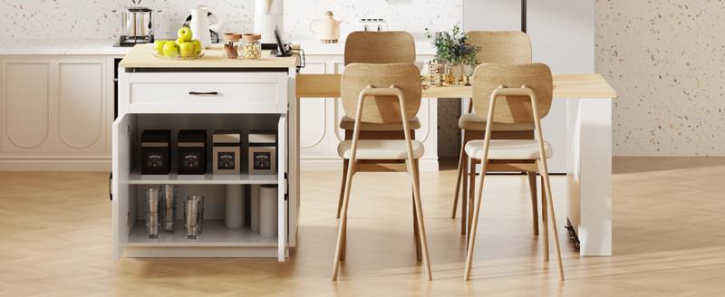 Charming Kitchen Island & Dining Table Combo
