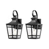 Stylish Black Outdoor Wall Lights - Waterproof Sconces for Porch & Patio (Set of 2)
