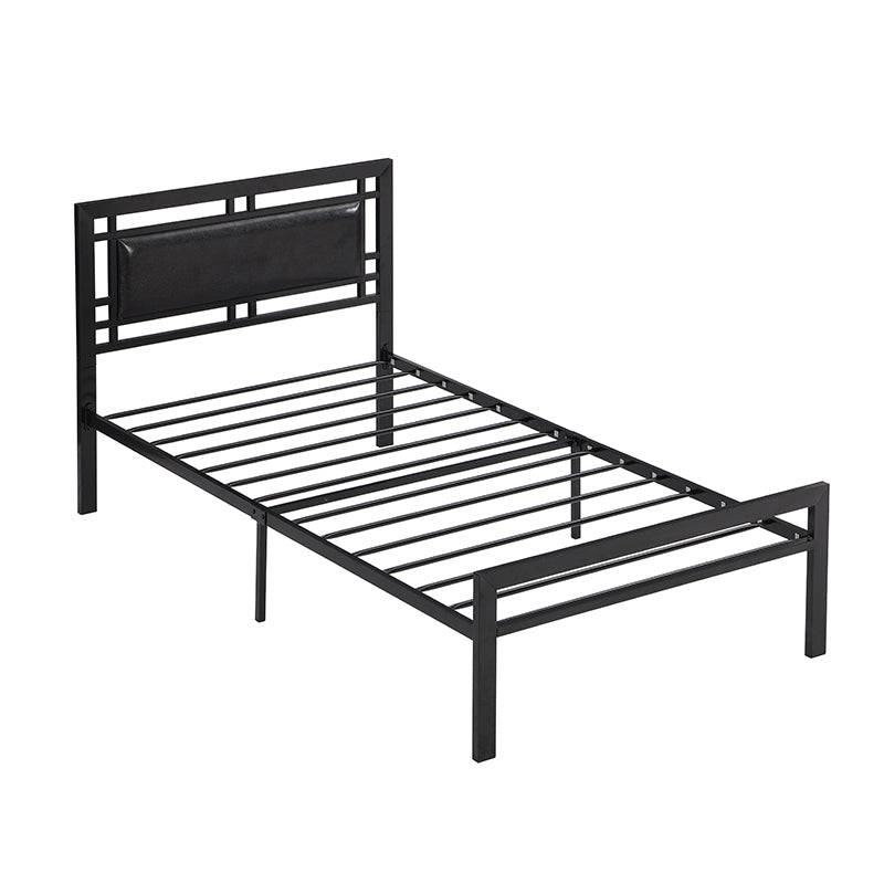 Sleek Black Twin Metal Bed Frame