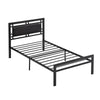 Sleek Black Twin Metal Bed Frame