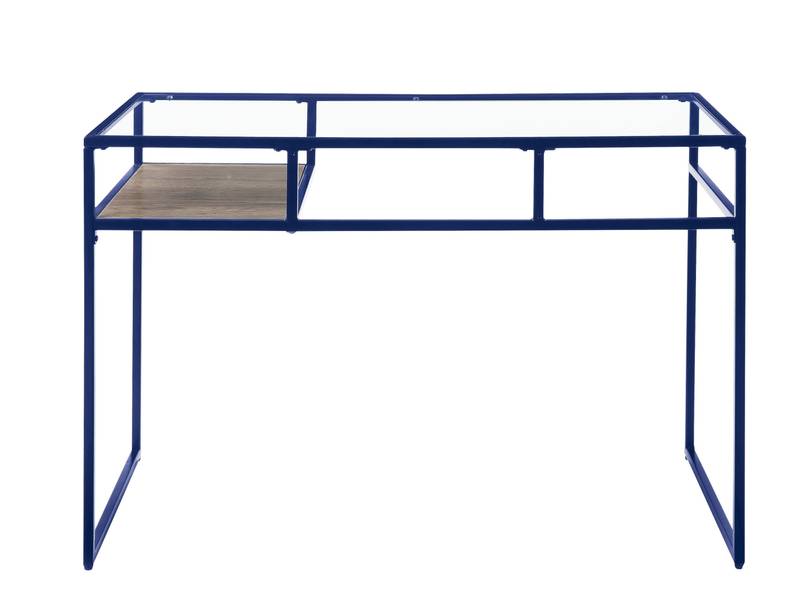 Stylish Blue & Glass Yasin Desk