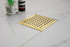 Sleek Square Shower Drain with Removable Grate